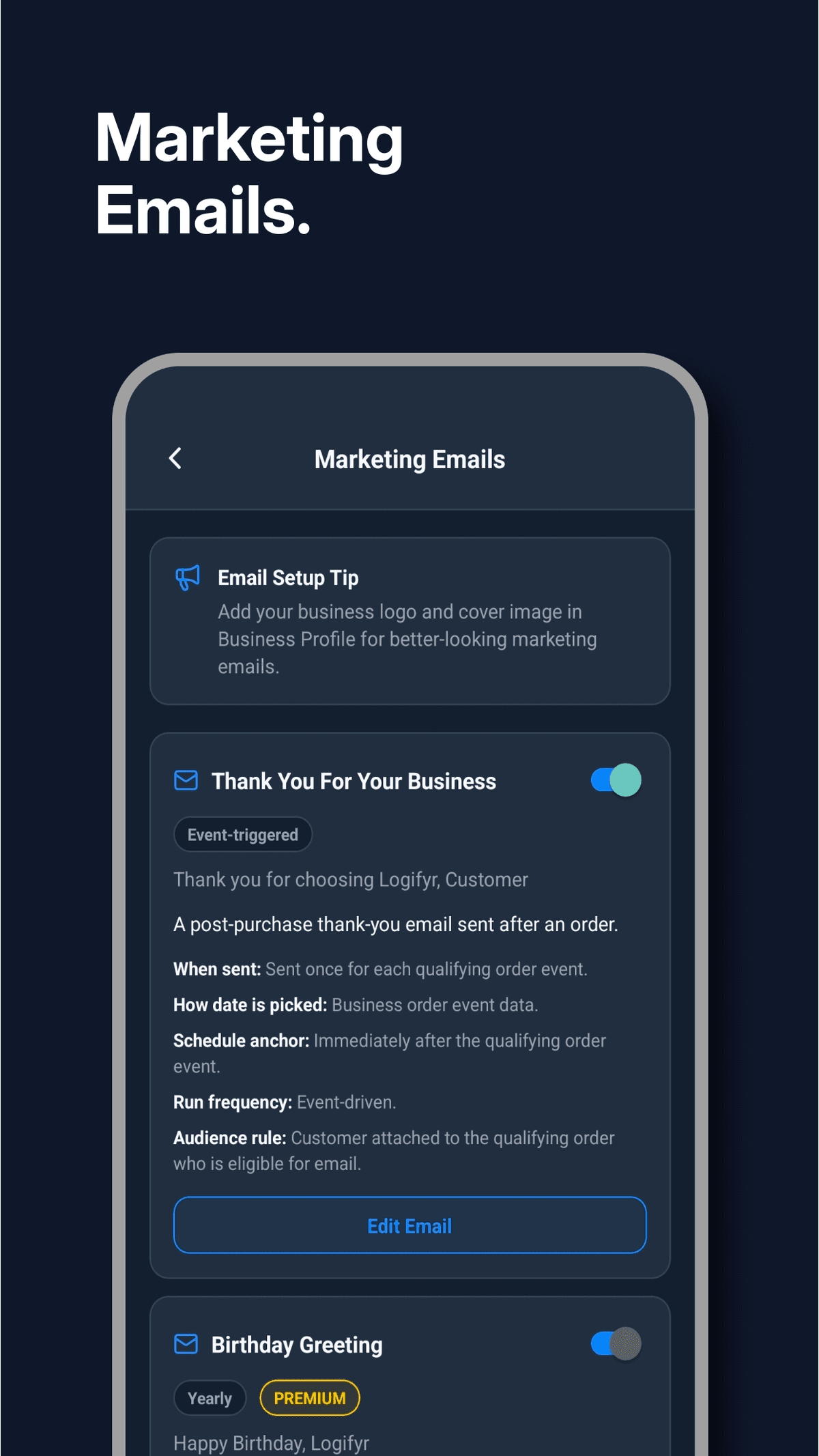 Marketing Emails